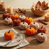 FBBEVWBK Pumpkin Decor 12pcs Artificial Velvet Fall Thanksgiving Decoration