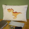 'Goofy Dinosaur' Canvas Clutch Bag/Accessory Case (CL00014651)
