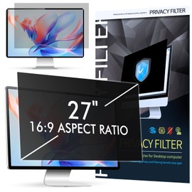 27 Inch Computer Privacy Filter for 16:9 Computer Monitor, SOPPY Removable Privacy Screen Protector, Anti Blue Light, Anti-Glare Computer Privacy Film for Monitor 27" HP Dell Acer Lenovo Asus