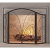 Kingson 3-Panel Arched Childproof Fireplace Screen Decorative, Handcrafted Scroll Wrought