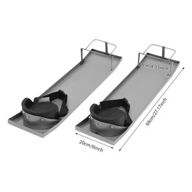FiueStur Concrete Knee Boards,Stainless Steel Concrete Knee Boards Slider 27.17"x8"Concrete Knee Pads Moving Sliders for Concrete Finishing
