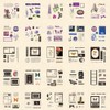 moin moin Stickers Stickers Bulk Set of 100 Clear Transparent