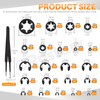 Rustark 261 Pcs M2-M12 Black Internal Tooth Star Lock Washers
