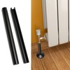 Radiator Pipe Covers and Collars 15mm x 200mm Black, 2