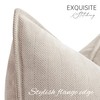 ZWJD Beige Cushion Cover 40 x 40 cm, Set of