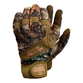 Glacier Glove Unisex Guide Water-Resistant Lightweight Breathable Flexible Adjustable Durable Genuine Leather Palm Hunting Shooting Fishing Safety Glove, Realtree Edge, XX-Large