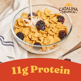Catalina Crunch Protein Cereal | Sugar Free Breakfast Cereal with 11g of Protein | Gluten Free, Keto Friendly | Cinnamon Toast - 9 oz. Bag (Pack of 4) - Packaging May Vary