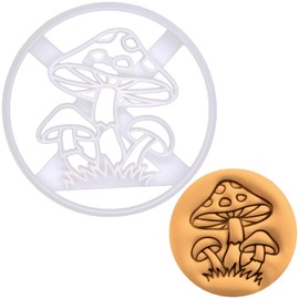 BAKERLOGY Wild Mushroom Cookie Cutter - Detailed Cookie Cutter Design for Baking and Crafts, Ideal for Fondant, Dough, Clay