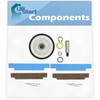 2-Pack 12001541 Drum Support Roller Kit & 306508 Bearing Kit