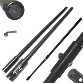 Hole Saw Arbor Extension 22" Long 7/16" Hex Male to 7/16" Hex Female Use with 7/16" Hex Arbor Hole Saw to Drill Deep Holes Extra Long Hole Saw Extension Equal length to two 7/16 Hex Hole Saw Extension