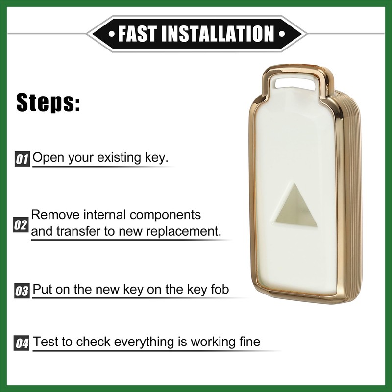 Motoforti Remote Keyless Key Fob Cover Kit for Mitsubishi, 3
