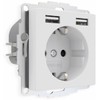 2USB Steckdose inCharge Pro55 reinwei matt