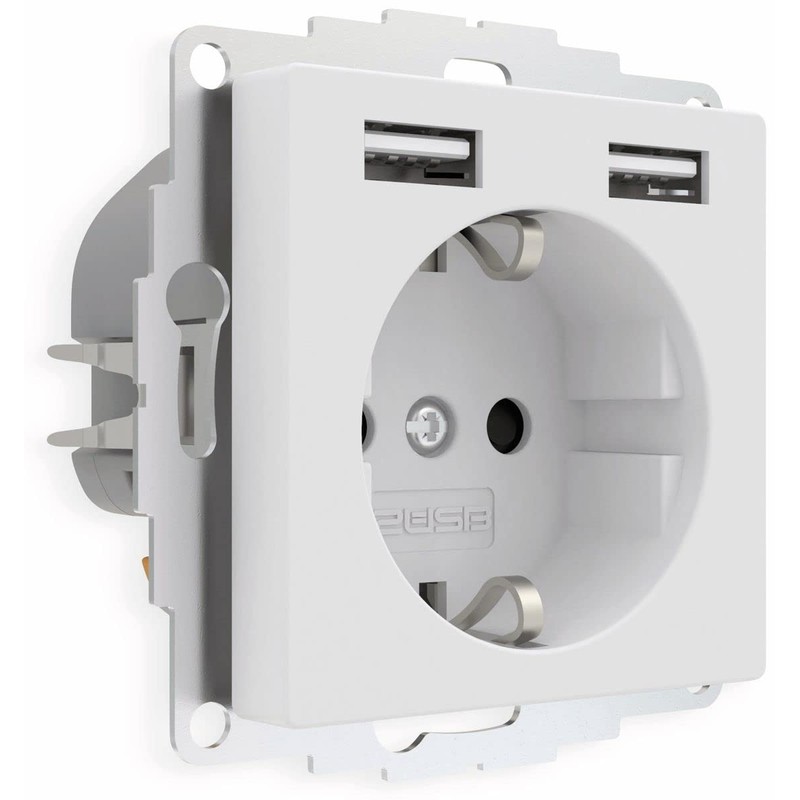 2USB Steckdose inCharge Pro55 reinwei matt