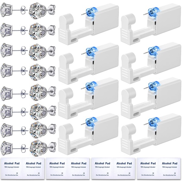 Novopiercing 24 Pcs Ear Piercing Kit Disposable Ear Piercing Gun
