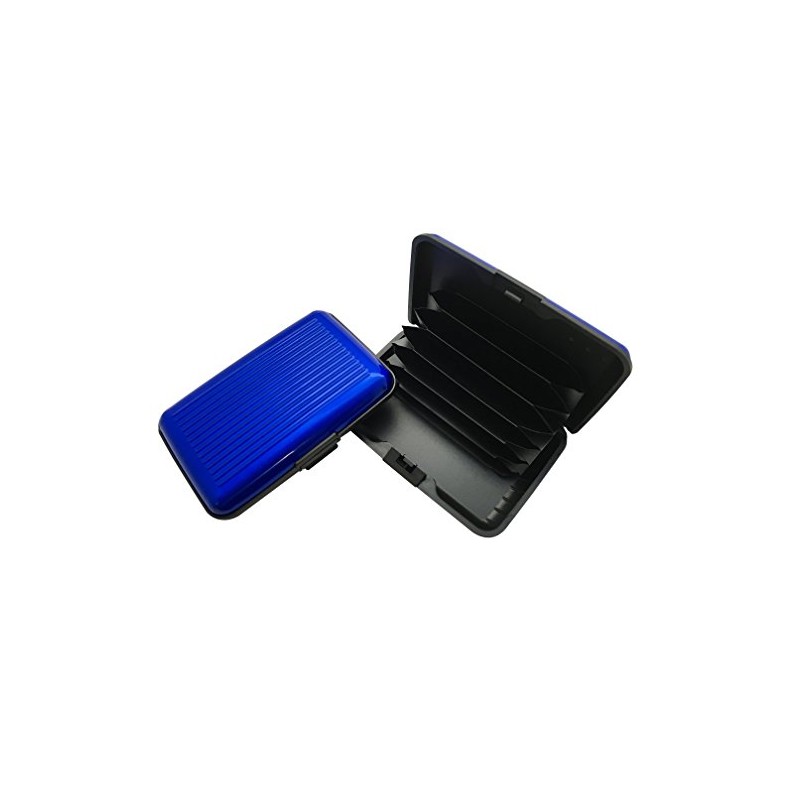 Blue Aluminium Credit Card Holder - Durable and Lightweight