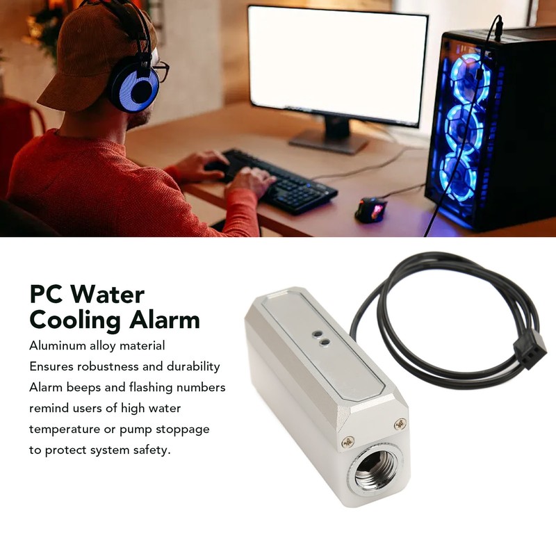 G1/4in Water Temperature Sensor Flow Meter with Accurate Display LSJ