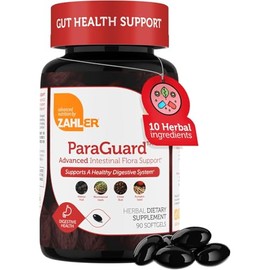 Herbal Digestive Support Softgels with Black Walnut, Wormwood & Garlic – Dietary Supplement – Non-GMO, Kosher & Halal – 90 Softgels