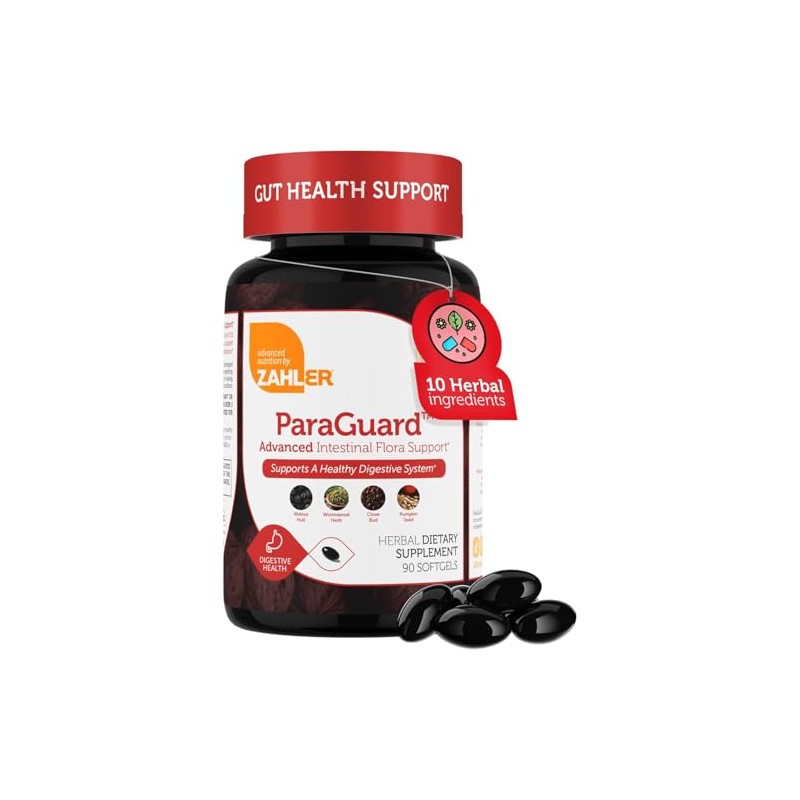 Herbal Digestive Support Softgels with Black Walnut, Wormwood & Garlic