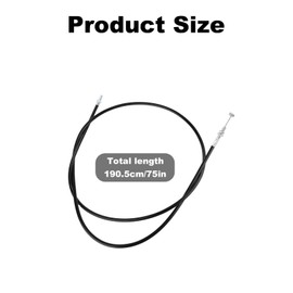 75 inch Go Kart Throttle Cable Kit, Go Cart Brake Cable with Cable End Stops Brake Return Pedal Springs and Zip Ties for 90cc 110cc 125cc 150cc Mini Bike Kandi Go Cart Accessories Parts