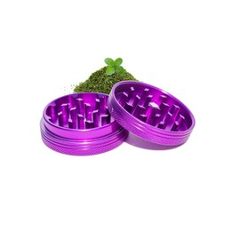 Molinillo compacto de especias de 5,6 cm (color púrpura)