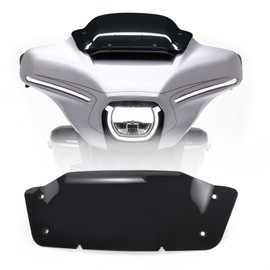 7" Wave Windshield Windscreen Wind Splitter fits for Harley Touring Street Glide FLHX 2023-2024, CVO Street Glide FLHXSE 2023-2024 (Black)