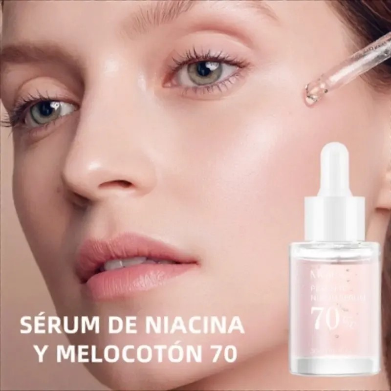 Peach Suero Facial Niacinamida 70% Hidratante Iluminador 30ml Coreano