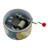 Round Music Box/Music Box with Hand Crank Made of Cardboard