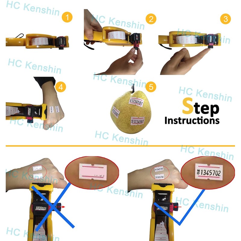 HC Kenshin CN979 Price Gun, Price Label Gun, with 5000