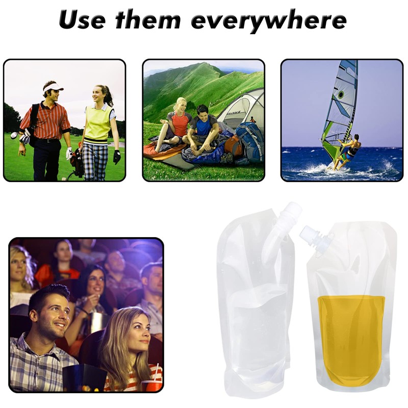 Liquor Plastic Flasks Concealable And Reusable Cruise Sneak Flask Drink