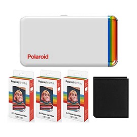 Polaroid Originals Hi-Print 2x3-inch Pocket Photo Printer with Bluetooth Bundle with 3 Sticky Back Paper Cartridge Pack and Album (5 Items)