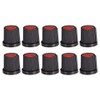 uxcell 10Pcs 6mm Shaft Hole Knob for Speaker Effect Pedal