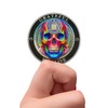 DeDecoml Sobriety Token Rainbow Skull Design with Inspirational Prayer（3 Year）