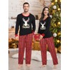 YOPUGEE Couple Pajamas Set Christmas Matching Pjs Xmas Printed Pajamas