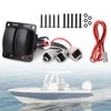 Haoguo Marine Trim Tab Double Rocker Switch Kit Compatible with
