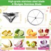 Commercial Lemon Cutter with V-Shaped 420 Stainless Steel Blades 6-Section