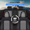 Unbranded PU leather Protector Front Rear Car 5 Seat Covers