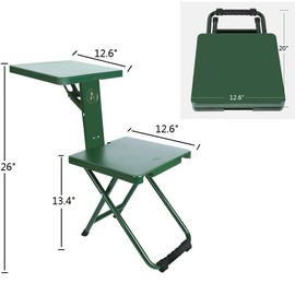 MOGUOBIN Folding Camping Chair Stool Portable Fishing Stool Outdoor Folding Stool,Multi Functional Folding Chair for Outdoor Camping,Hunting,Hikingset (Stool,Chair,Table as a Whole)