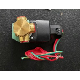 Asco 8320R186 100-240 100/240V Ac Brass Solenoid Valve, Normally Closed, 1/4 In