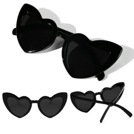 YOGFIT Heart Sunglasses for Women Fashion Classic Love Eye Protection Sunglasses Vintage Cute Black Heart Sunglasses