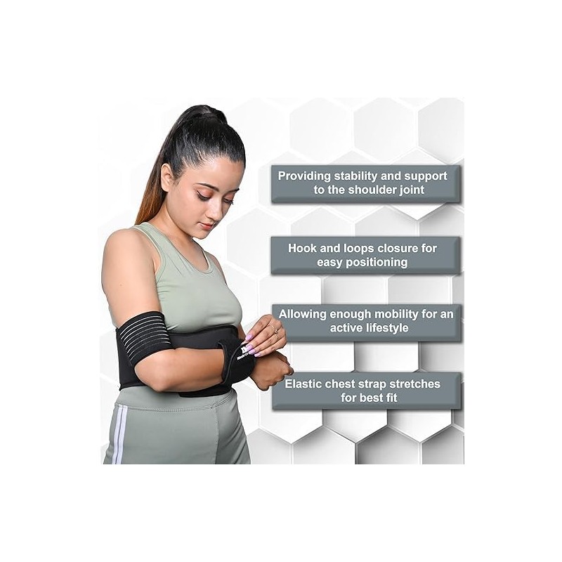 Black Elastic Strap Shoulder Support for Clavicle Collar Bone Dislocation