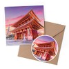 1 x Greeting Card & 10 cm Round Sticker Set
