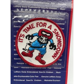 It’s Time For A Snowdown Vintage Patch NOS Snowmobile Ski Winter 70s Funny Cold