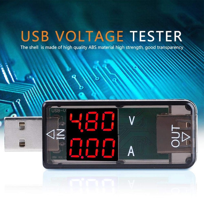 USB Digital Multimeter, Colour LCD Voltmeter Ammeter Double Row Displays