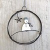 East of India - Small Hanging Metal Decoration - Snowman