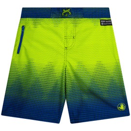 Body Glove Boys Swim Trunks - UPF 50+ Quick Dry Boys Swim Board Shorts Bathing Suit Kids Swimwear with Pockets (Sizes: 8-16), Size 10-12, Royal/Green Dots