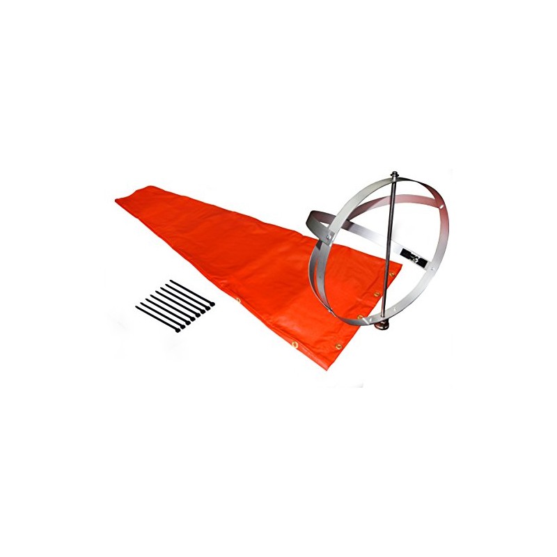 Airport Windsock Corporation 13" X 54" Orange Windsock and 13"