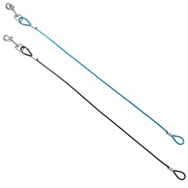 Dokeno Pack of 2 Chew-proof Dog Leads, Chew Proof Dog Lead Extension Rope, Dog Lead Extension, Dog Lead, Chew Proof Dog Lead Chain, Made of Metal Dog Leads for Small Medium Dogs