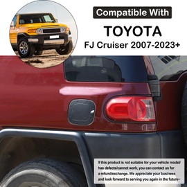 Car Gas Fuel Tank Cap Protector Cover Accessories Compatible with Toyota FJ Cruiser 2007-2021 Fuel Tank Door Cover Car Exterior Fuel Tank Cover Oil Gas Cap Door Cover Trim Frame Protector Accessories