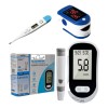 Glucometro Digital + Oximetro Y Termometro Clinical Home