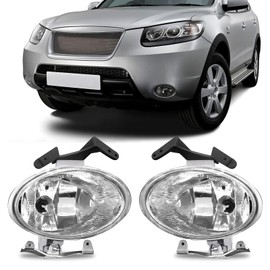 OKSIWA Fog Lights Compatible with 2007 2008 2009 Hyundai Santa Fe,Front Bumper Fog Lamps Replacement with Wiring Harness,Clear Lens
